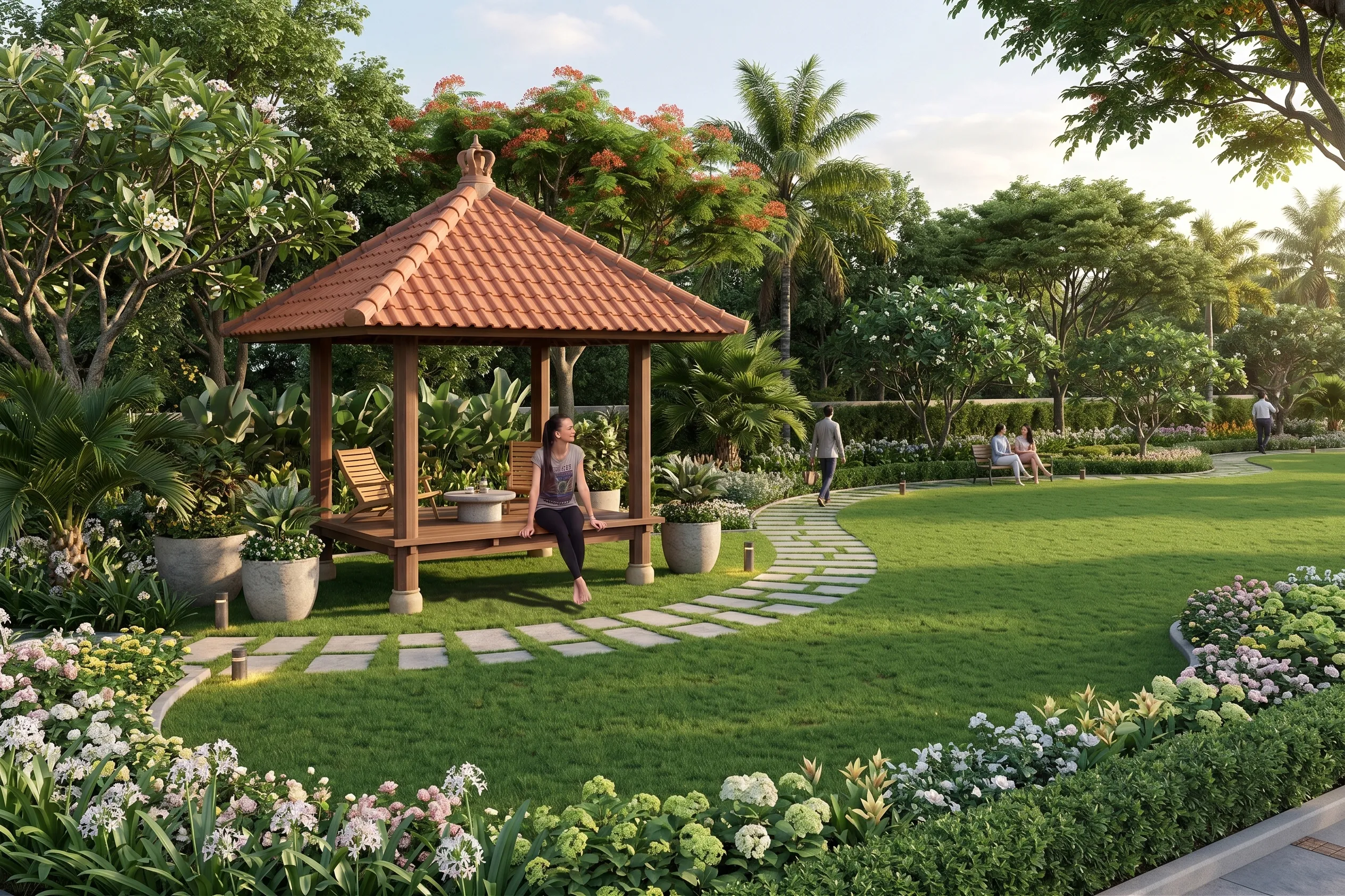 Pergola Park Sitting area